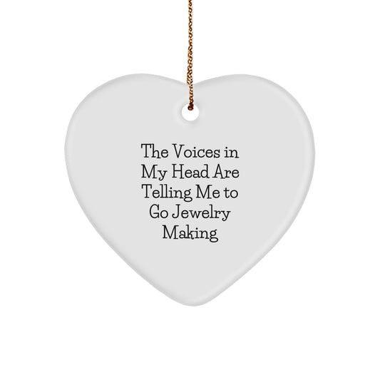 Funny Jewelry Making Heart Ornament Gift from Men to Sister for Christmas Unique Decorations - Image 1