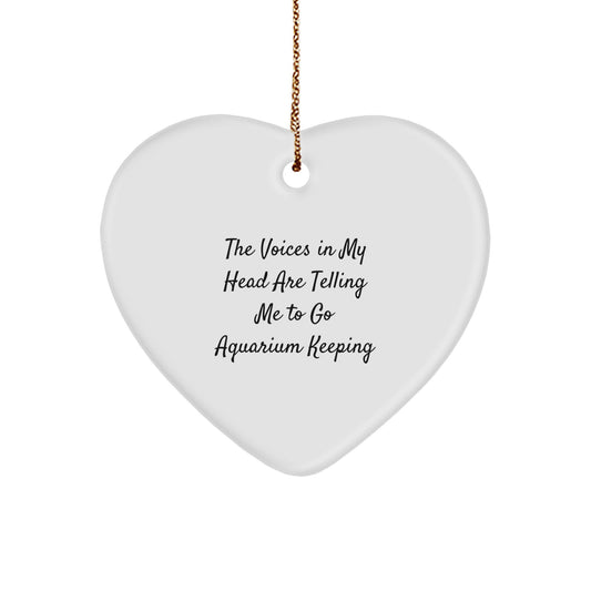 Funny Inspirational Gifts for Aquarium Keeping Enthusiasts - Heart Ornament from Friends - Unique Christmas Unique Gifts for Men, Women, and Family - Image 1