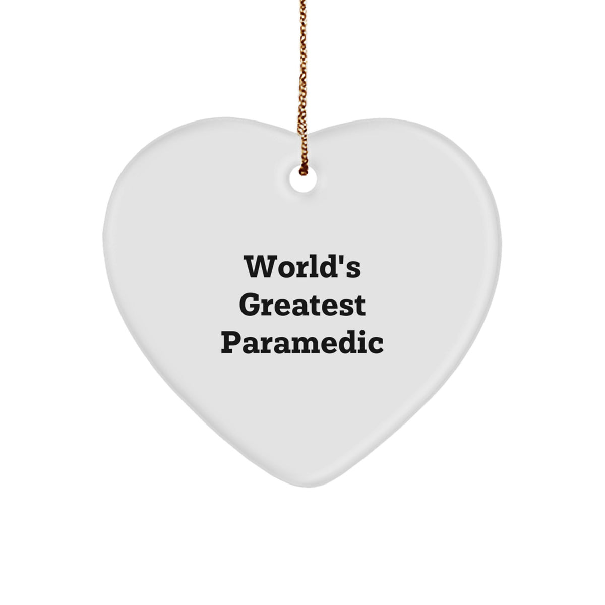 Funny Rescue Worker Gifts from Men, 'World's Greatest Rescue Worker' Heart Ornament for Rescue Worker Christmas Unique Gifts - Image 1
