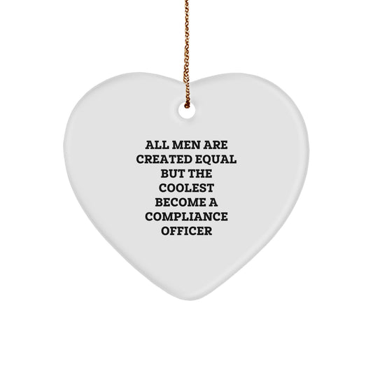 Funny Compliance Officer Heart Ornament Gifts for Men - Christmas Unique Gifts from Family to Friends - Image 1