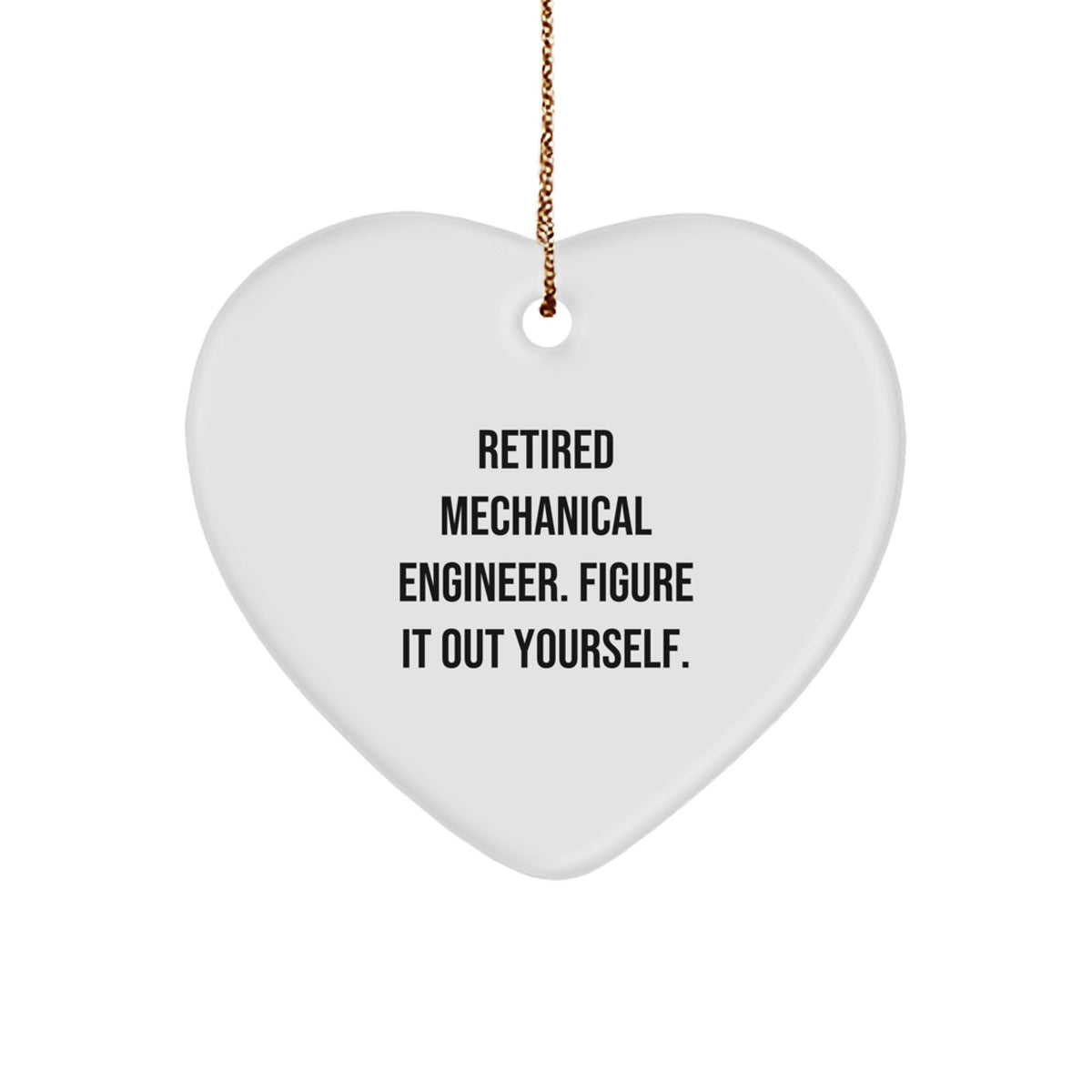 Mechanical Engineer Christmas Heart Ornament Keepsake for Him Gift - Image 1
