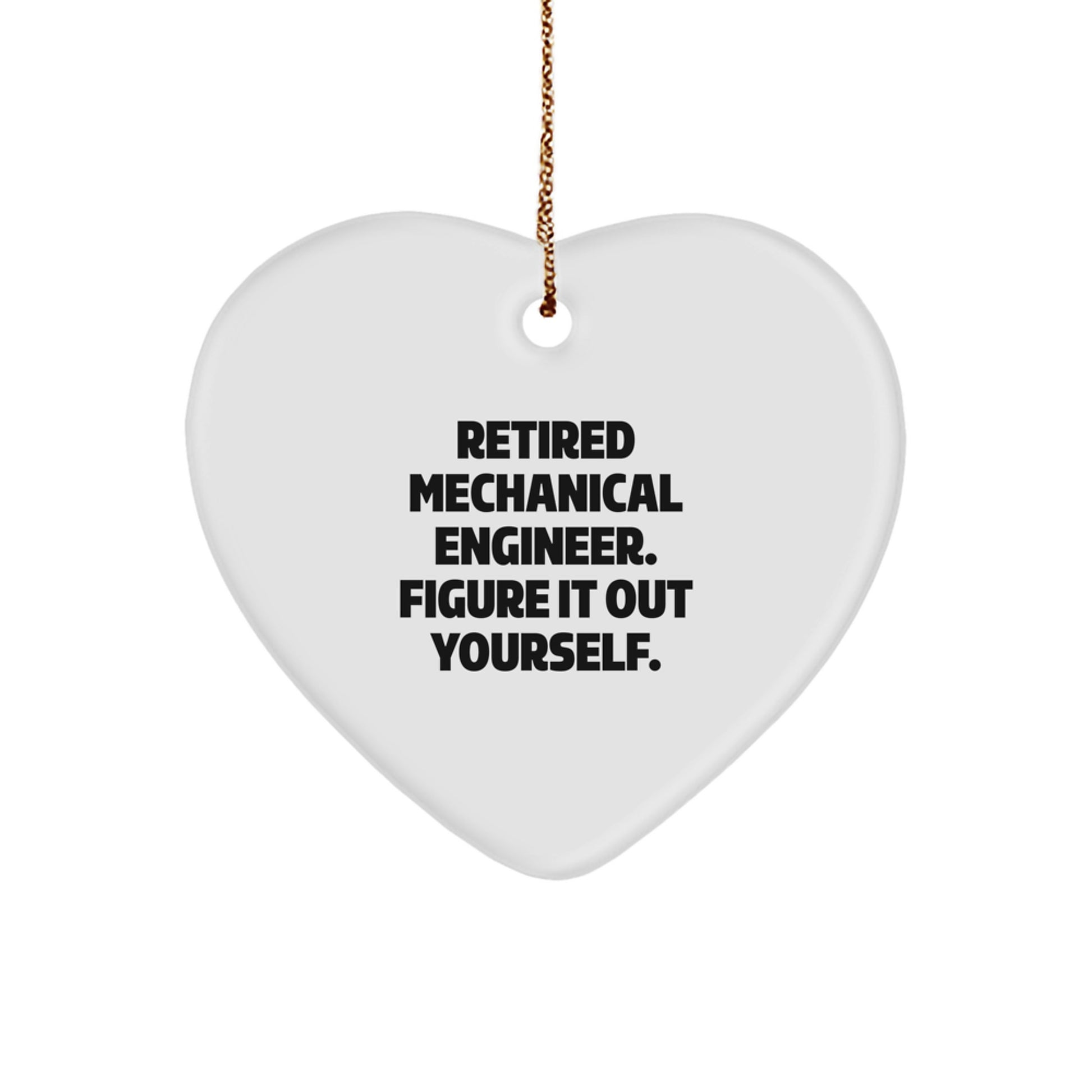 Funny Mechanical Engineer Heart Ornament Gifts from Family to Friends, Unique Christmas Ornaments for Men Women Coworkers - Image 1