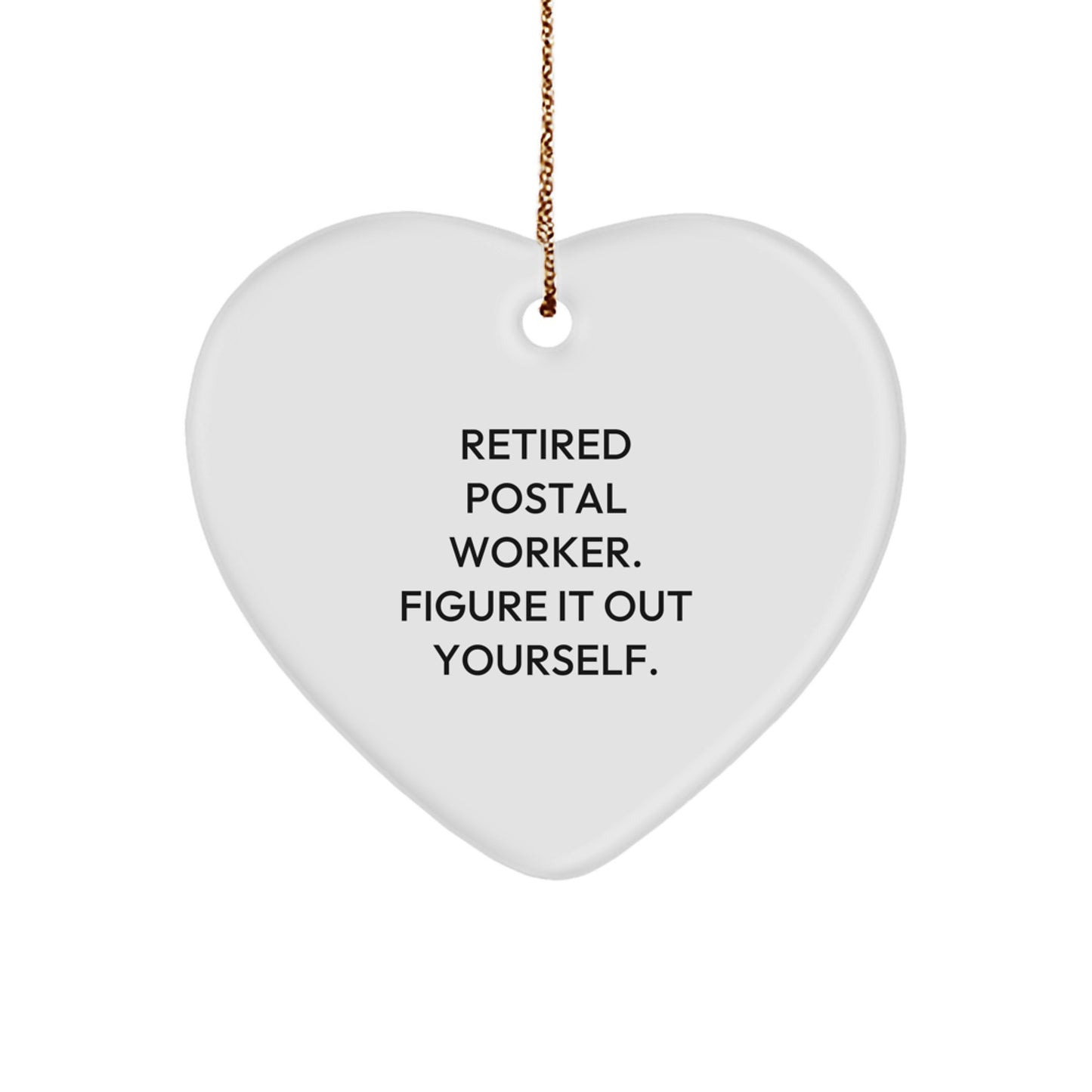 Funny Postal Worker Heart Ornament Gifts from Friends, Christmas Unique Gifts for Men, Women, Coworkers, Family, and Postal Worker - Image 1