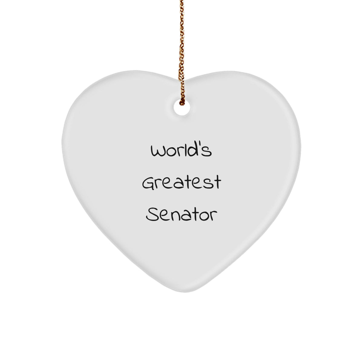 Witty Christmas Ornament Gift for Neighbors - World's Greatest Senator - Image 1