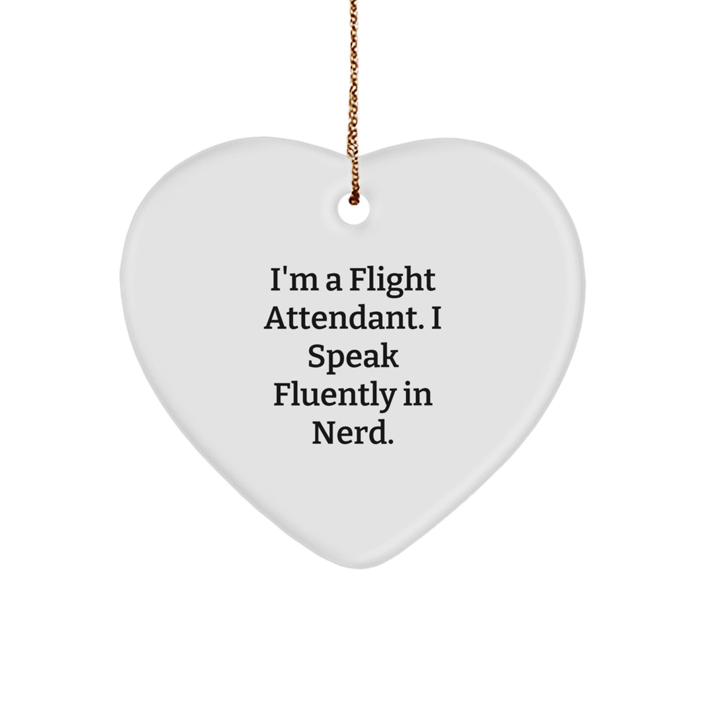 Fun Flight Attendant Gifts from Friends for Men Women Coworkers Christmas Unique Ornaments Heart Shaped - Image 1