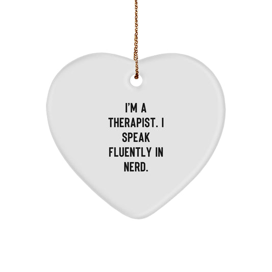 I'm A Therapist Gifts from Men for Therapist, A Funny Heart Ornament for Christmas - Image 1