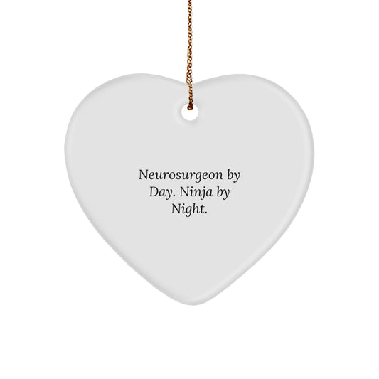 Funny Neurosurgeon Heart Ornament Gifts from Friends, Coworkers, or Family for Christmas Unique - Image 1