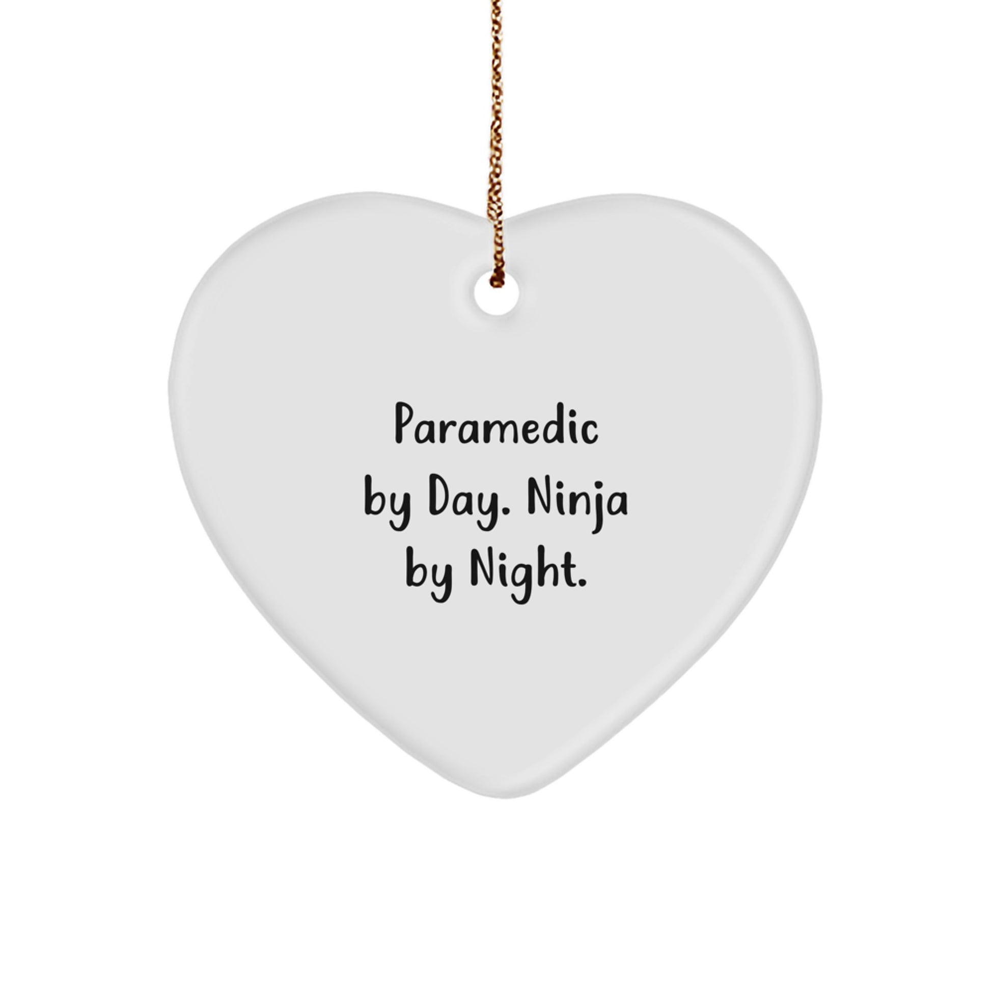Rescue Worker By Day Funny Heart Ornament Gifts for Christmas by Gifts from Men - Image 1