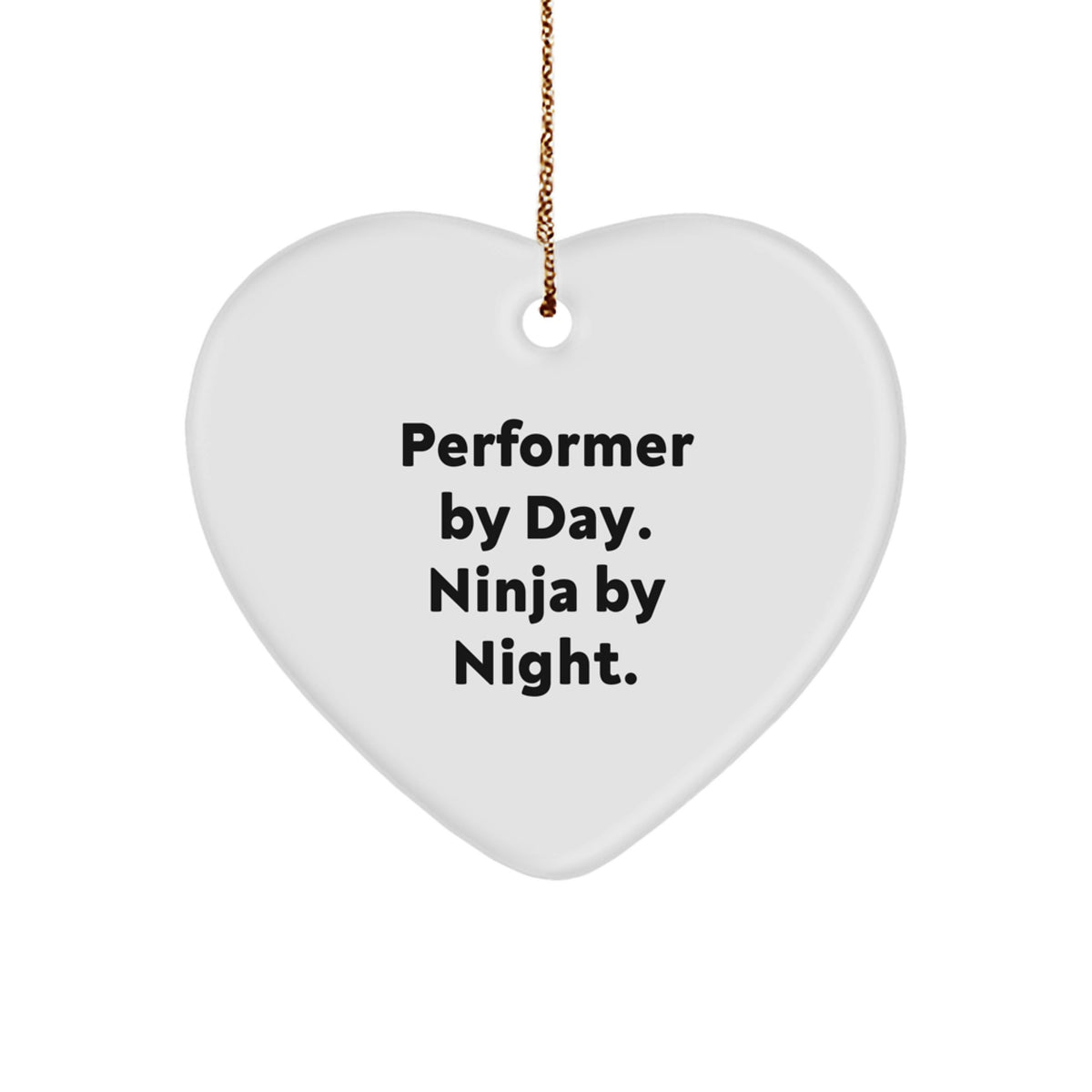 Performer Heart Ornament for Him Keepsake by Day Christmas Unique Gift - Image 1