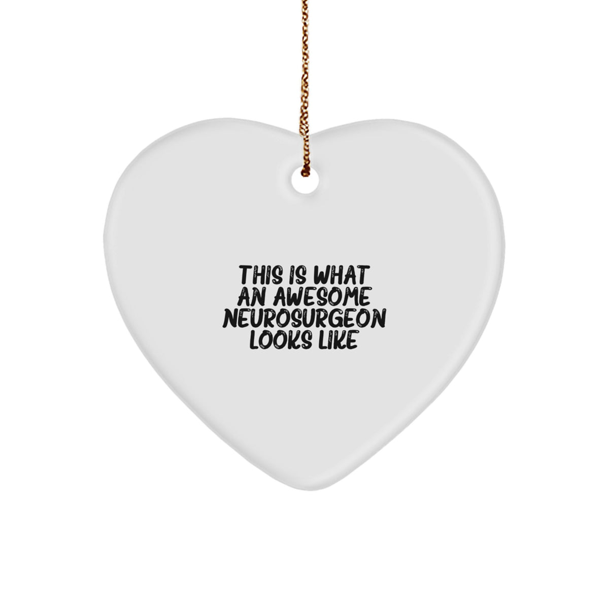 Joyful Favorite Neurosurgeon Heart Christmas Ornament for Happy Kids Gift - Image 1