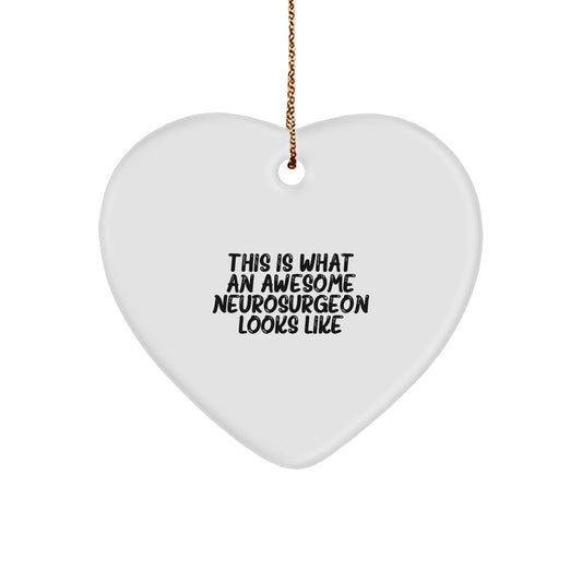 Joyful Favorite Neurosurgeon Heart Christmas Ornament for Happy Kids Gift - Image 1