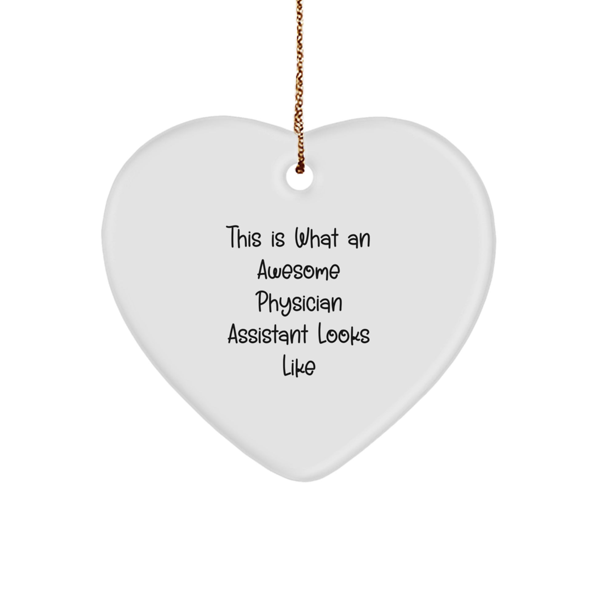 Gifts for Physician Assistant, Awesome PA Heart Ornament, Christmas Unique Gifts from Friends - Image 1