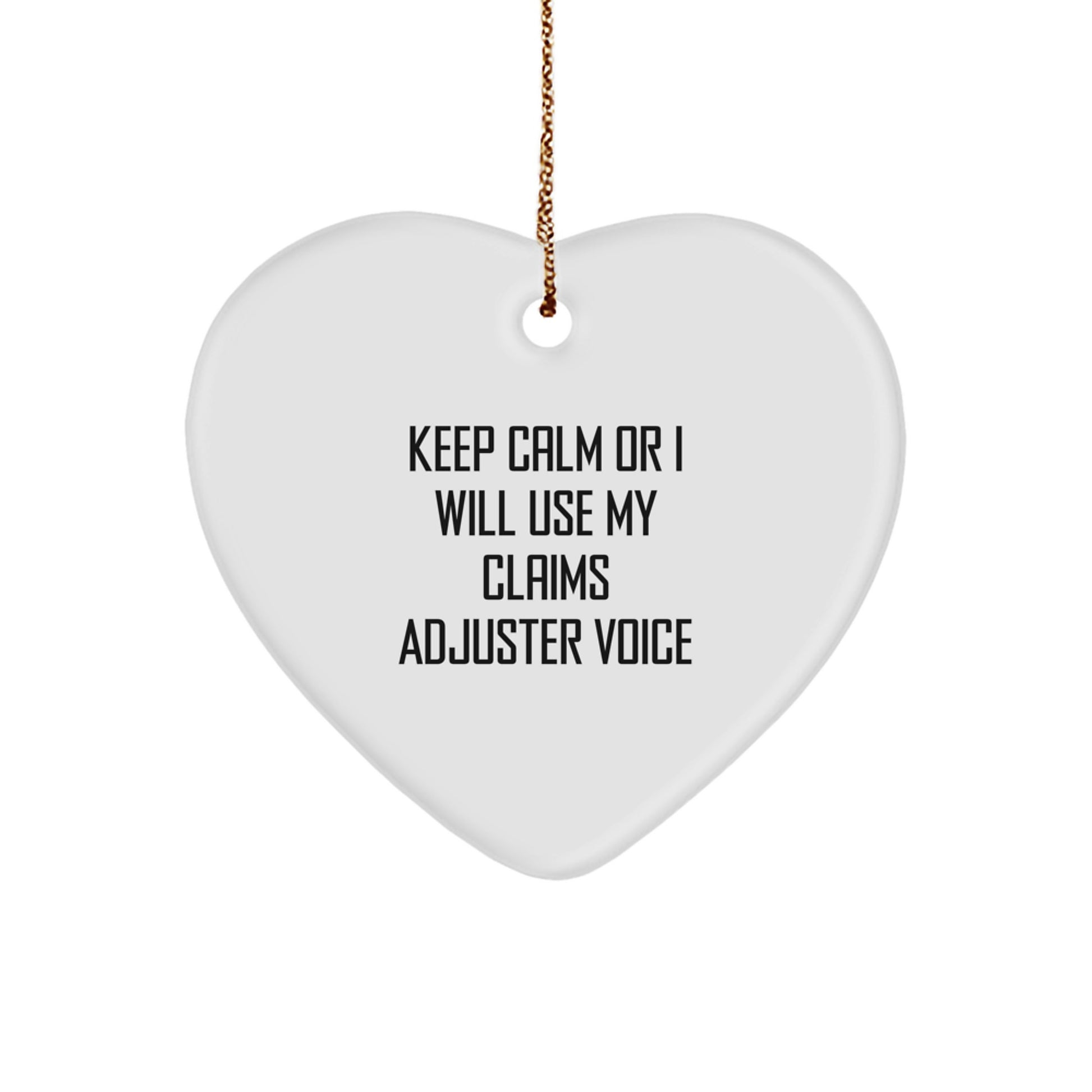 Funny Claims Adjuster Gifts from Men to Women, Heart Ornament for Claims Adjuster, Christmas Unique Gifts for Claims Adjuster Friends, Coworkers, Family - Image 1