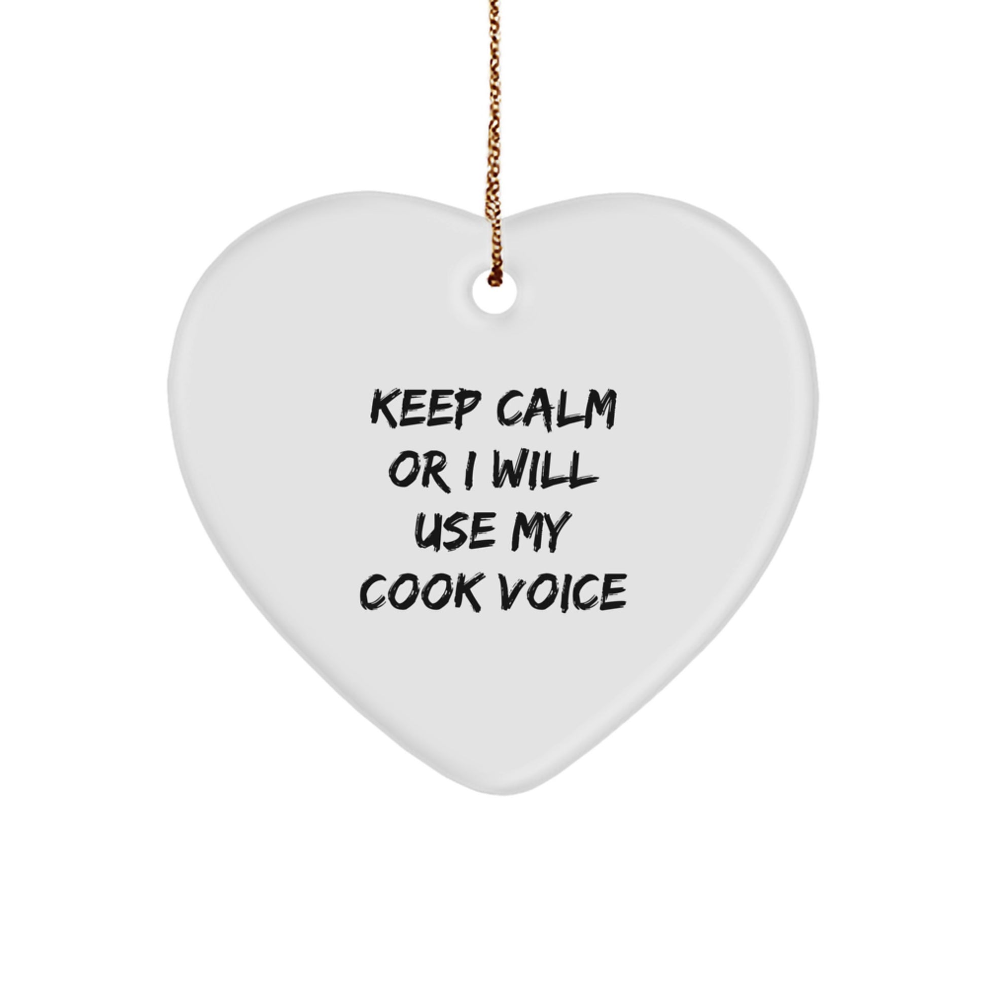 Funny Cook Heart Ornament Gifts for Cooks from Family, Christmas Unique Heart Shaped Gift Ideas for Men - Image 1