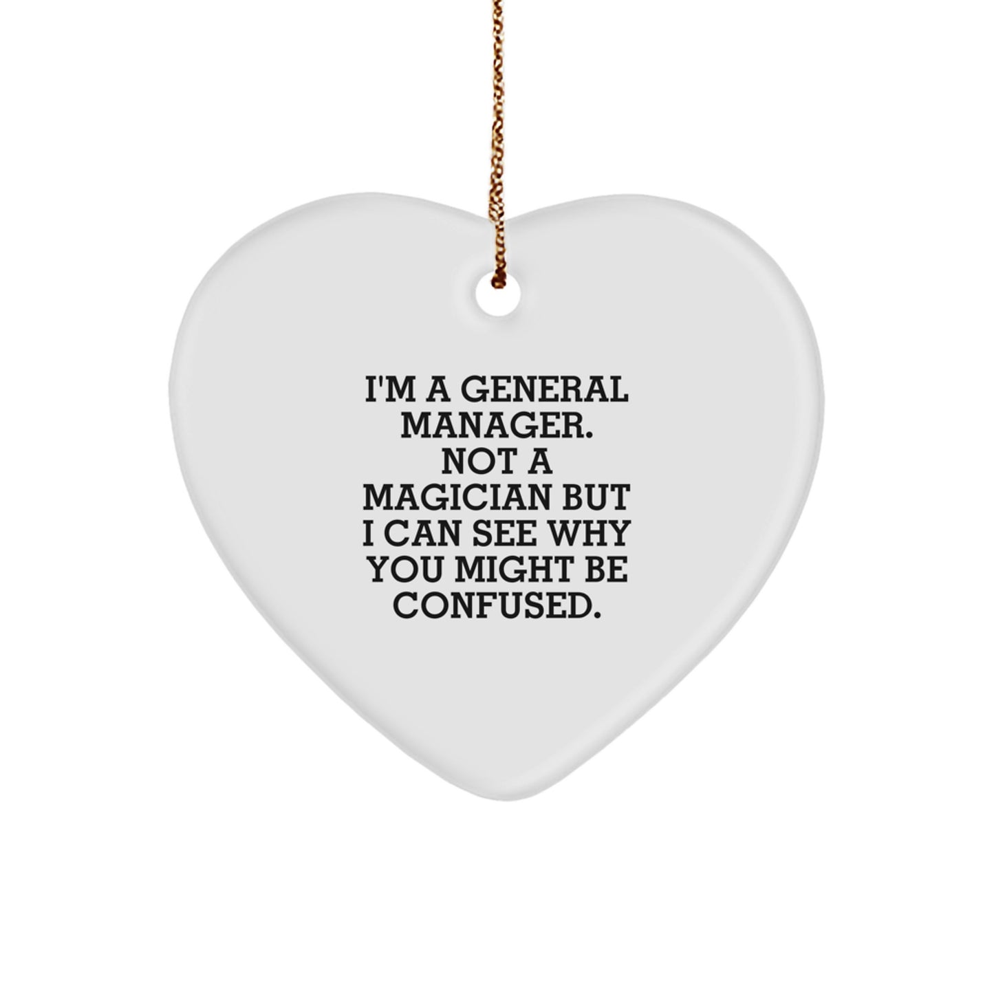 Funny General Manager Heart Ornament Gifts from Family for General Manager's Christmas - Image 1