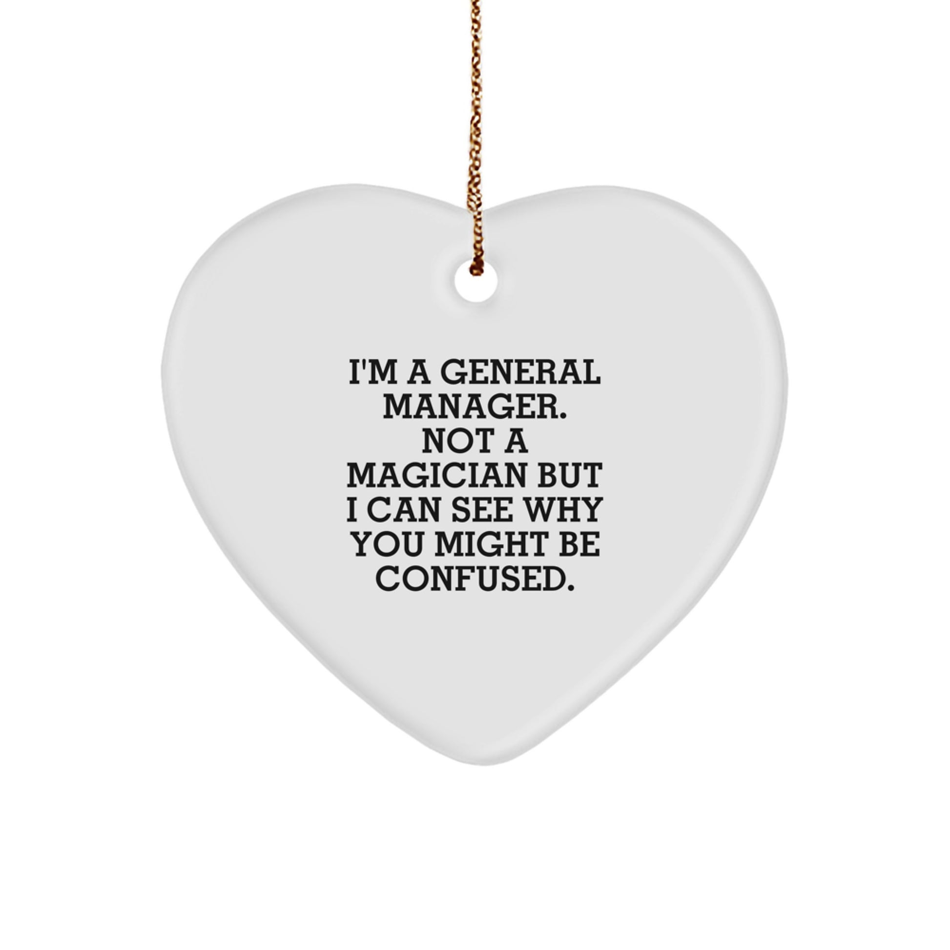 Funny General Manager Heart Ornament Gifts from Family for General Manager's Christmas - Image 1