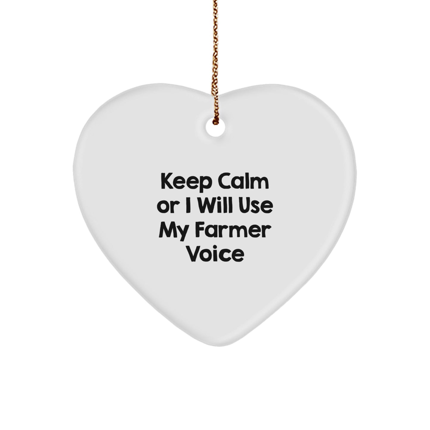Funny Farmer Gifts from Men, Cute Heart Ornament for Women, Inspirational Christmas Unique Gifts for Farmer Friends - Image 1