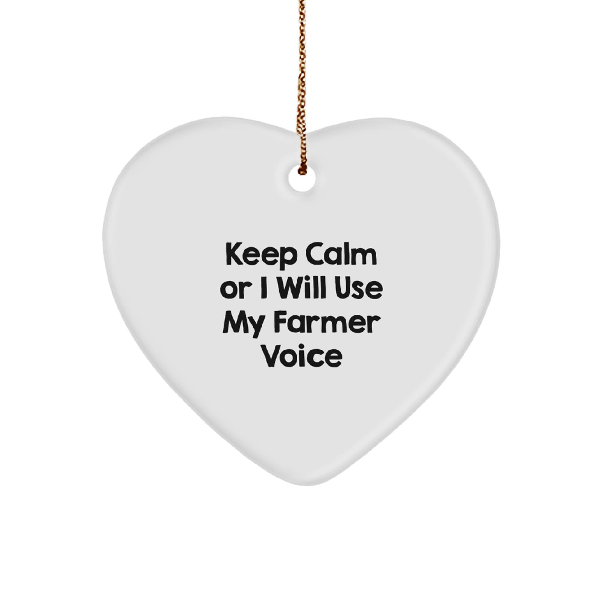 Funny Farmer Gifts from Men, Cute Heart Ornament for Women, Inspirational Christmas Unique Gifts for Farmer Friends - Image 1