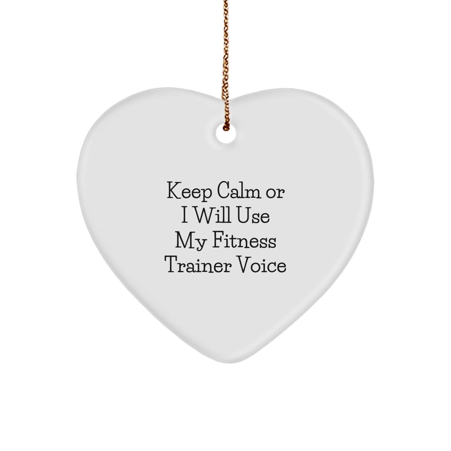 Funny Fitness Trainer Heart Ornament Gifts from Friends for Fitness Trainer Christmas Unique - Image 1
