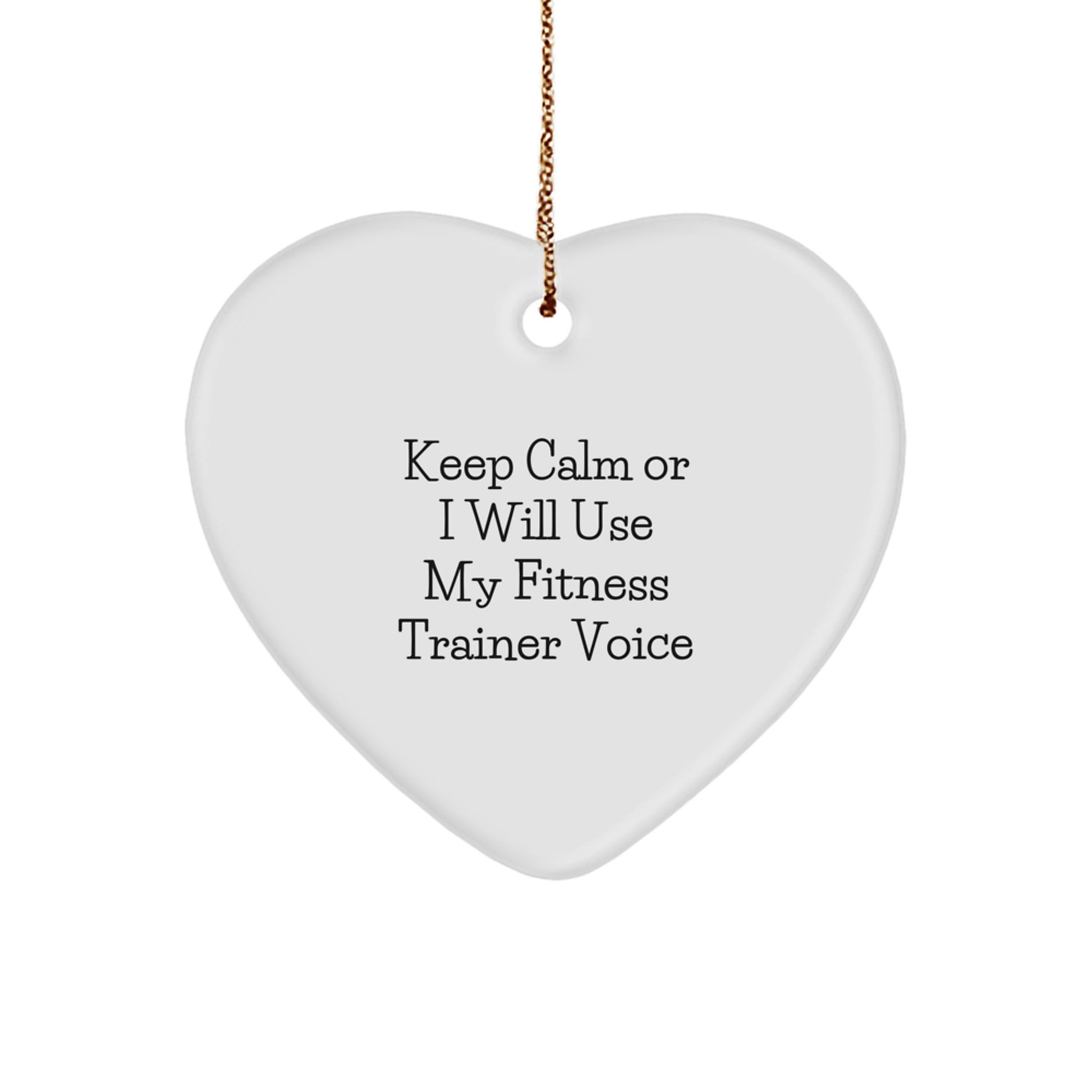 Funny Fitness Trainer Heart Ornament Gifts from Friends for Fitness Trainer Christmas Unique - Image 1