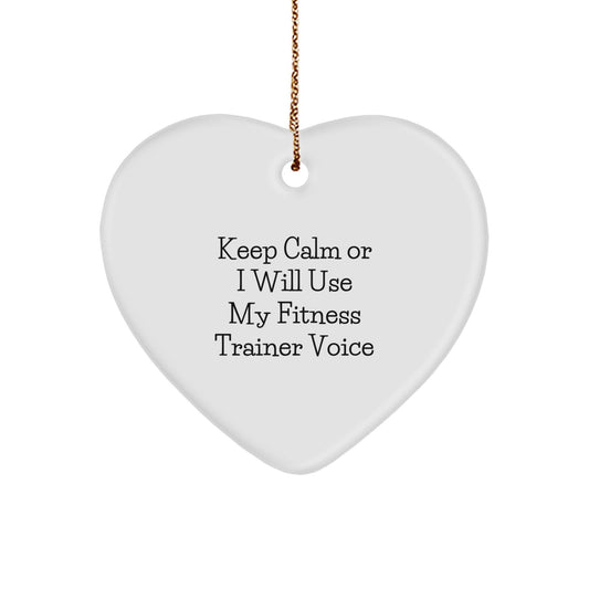 Funny Fitness Trainer Heart Ornament Gifts from Friends for Fitness Trainer Christmas Unique - Image 1