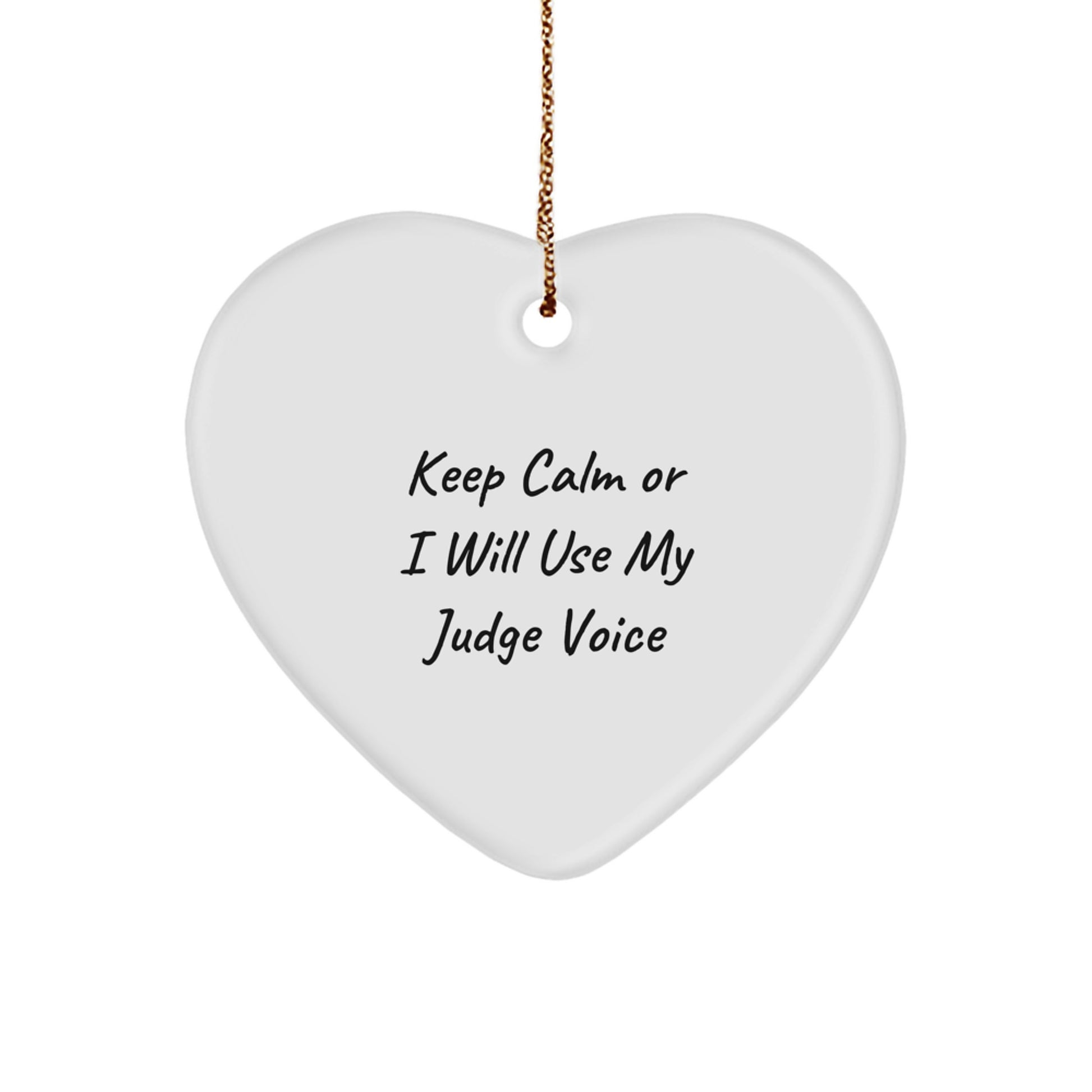 Funny Judge Heart Ornament Gift from Friends for Christmas Unique Judge Men Gifts - Image 1