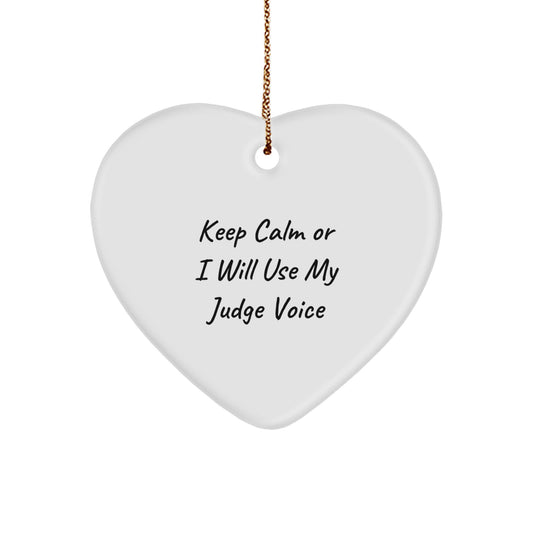Funny Judge Heart Ornament Gift from Friends for Christmas Unique Judge Men Gifts - Image 1