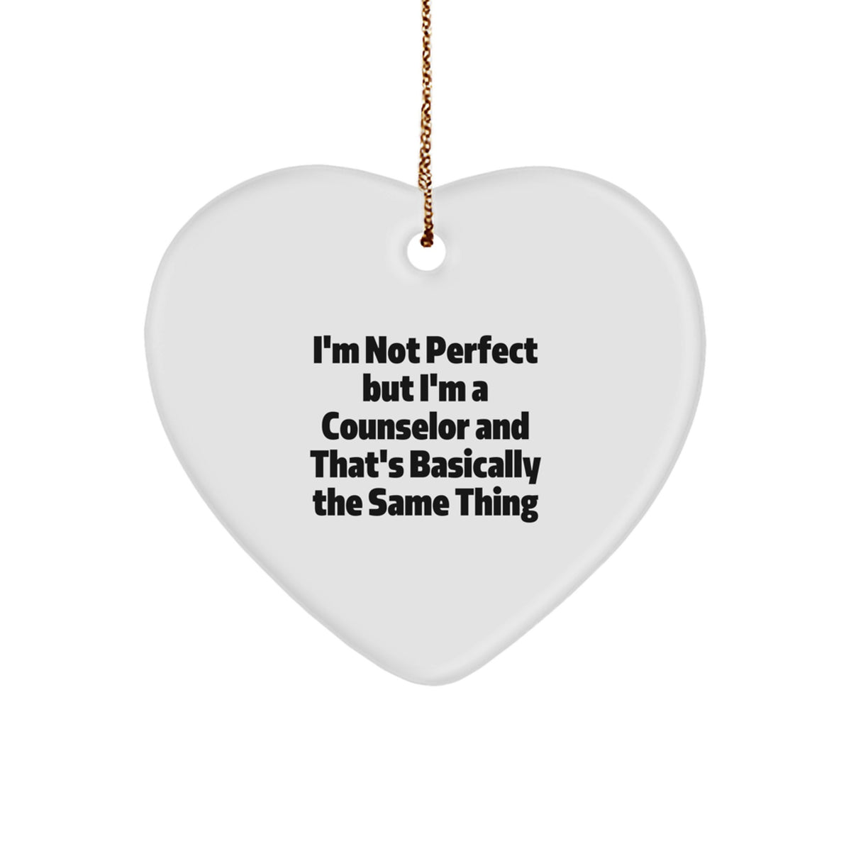Funny Counselor Gifts from Friends for Counselor Heart Ornament Christmas Unique Gifts - Image 1