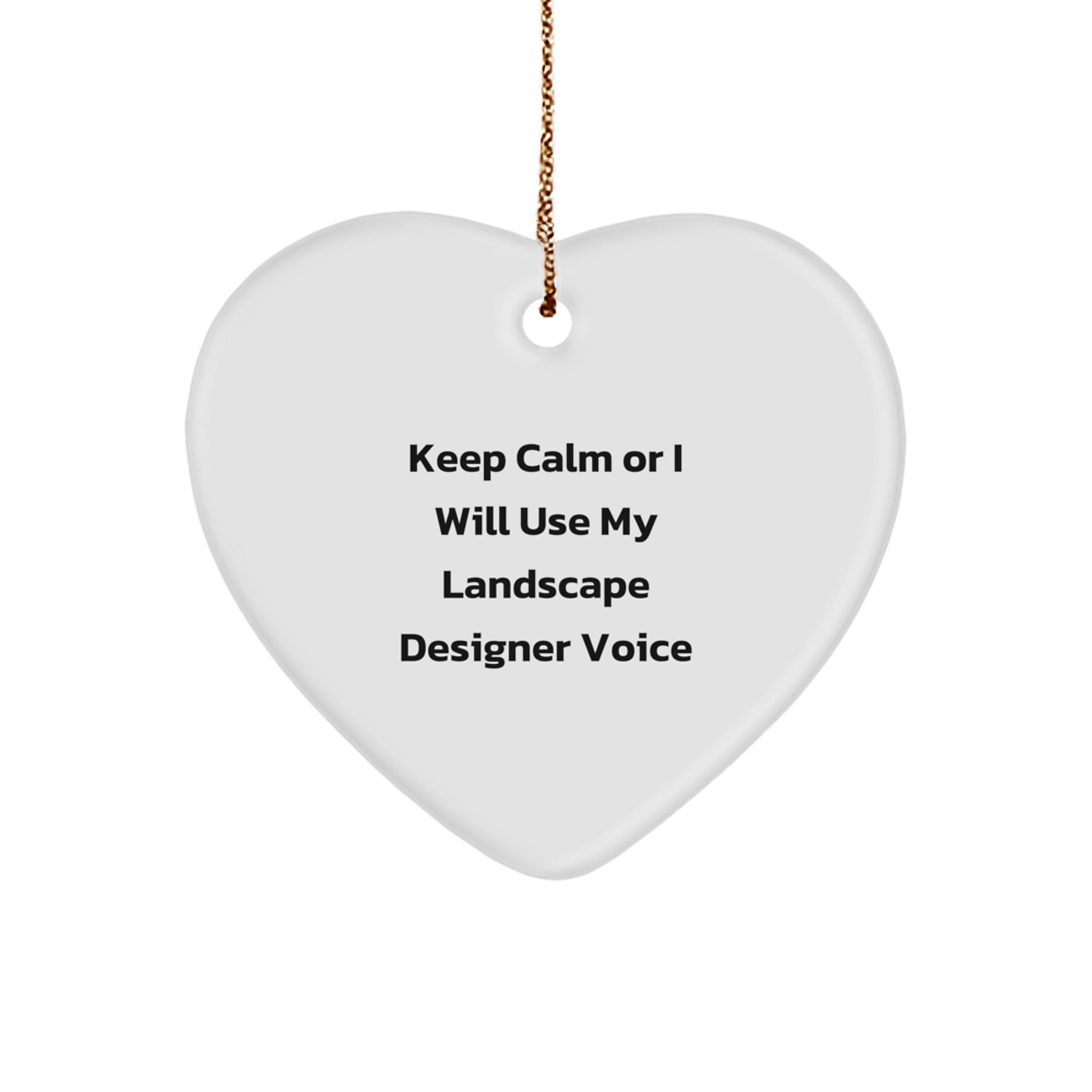 Landscape Designer Funny Heart Ornament Gifts from Friends for Christmas Unique Decor - Image 1