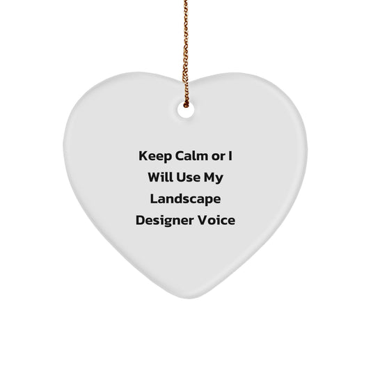 Landscape Designer Funny Heart Ornament Gifts from Friends for Christmas Unique Decor - Image 1
