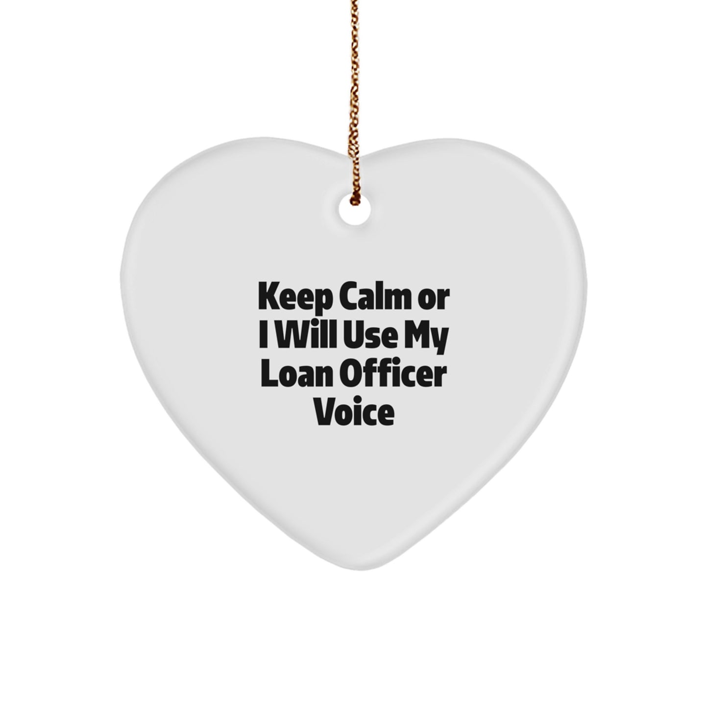 Funny Loan Officer Heart Ornament Gifts for Him from Coworkers at Christmas Unique - Image 1