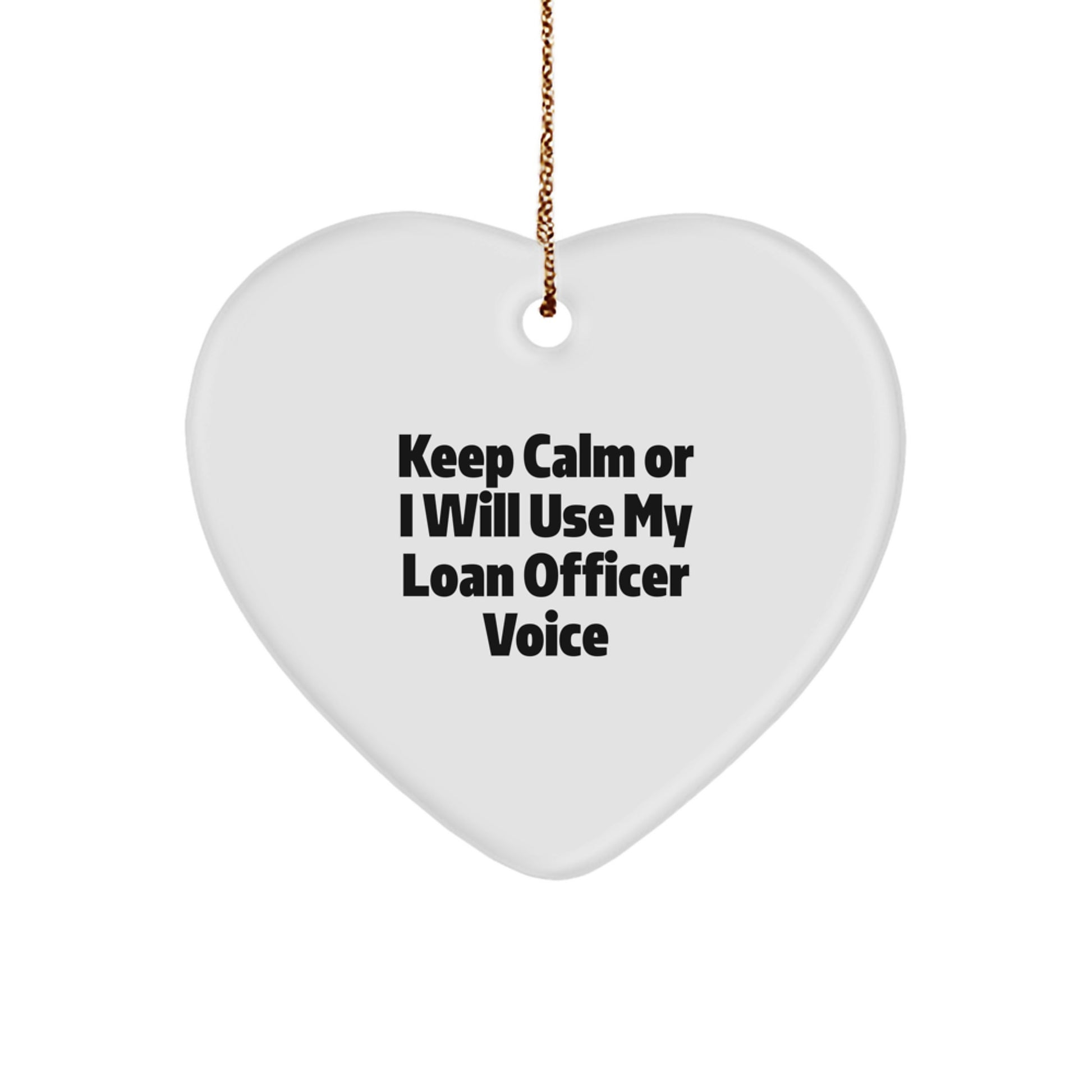Funny Loan Officer Heart Ornament Gifts for Him from Coworkers at Christmas Unique - Image 1