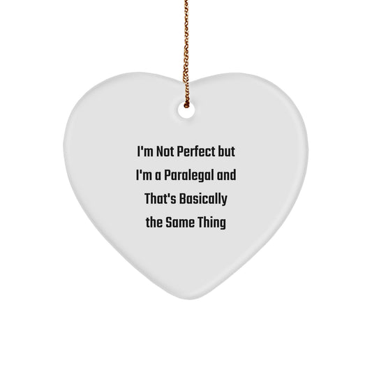 Funny Paralegal Heart Ornament Gifts from Family, Friends, or Coworkers - Image 1