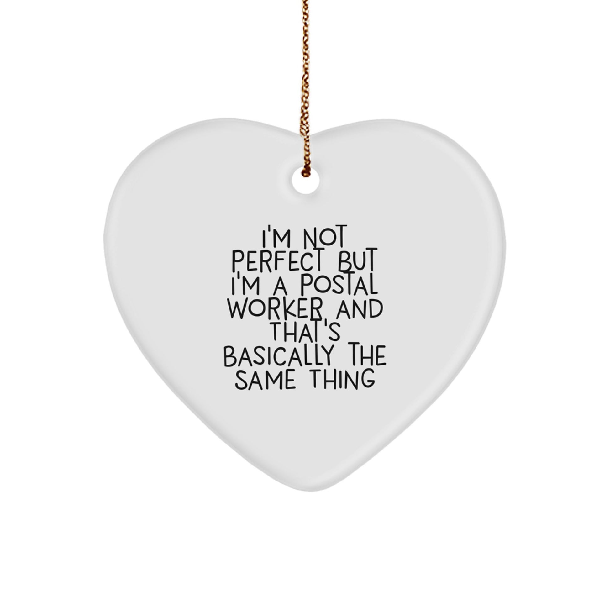Funny Postal Worker Gifts from Friends for Christmas Unique Heart Ornaments - Image 1