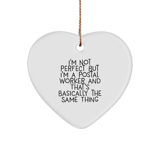 Funny Postal Worker Gifts from Friends for Christmas Unique Heart Ornaments - Image 1