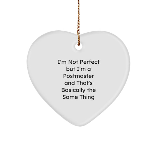 Funny Postmaster Heart Ornament Gifts from Friends, Family, or Coworkers for Christmas Unique Gifts - Image 1