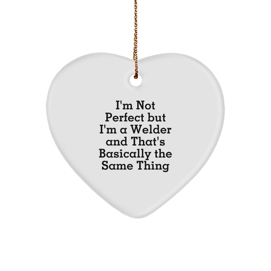 Funny Welder Heart Ornament Gifts from Friends for Christmas Unique Finds for Men - Image 1