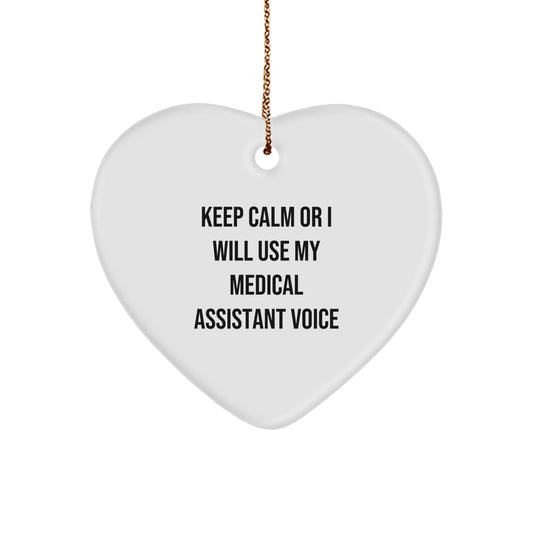Funny Medical Assistant Heart Ornament Gifts from Friends for Men - Image 1