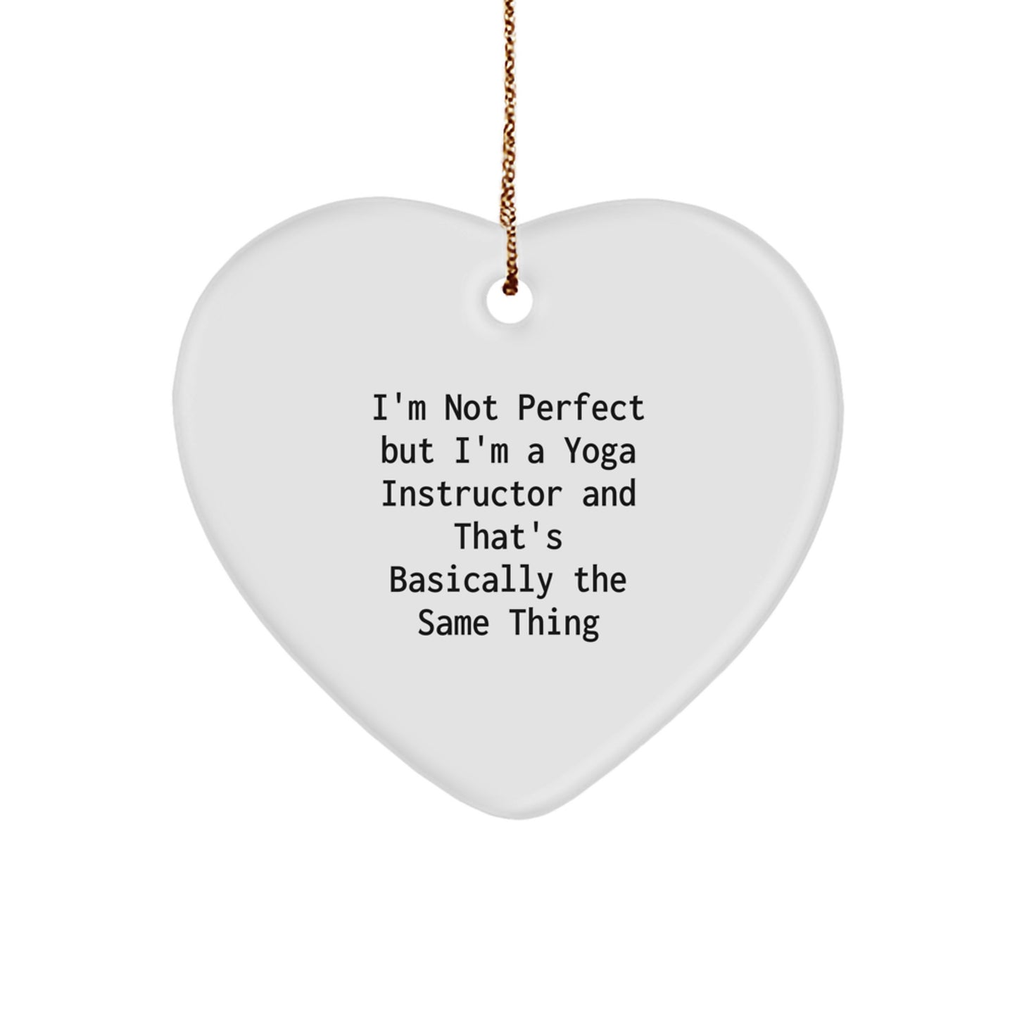 Funny Yoga Instructor Gifts from Friends for Yoga Instructors - Heart Ornament for Christmas Unique Gifts - Image 1