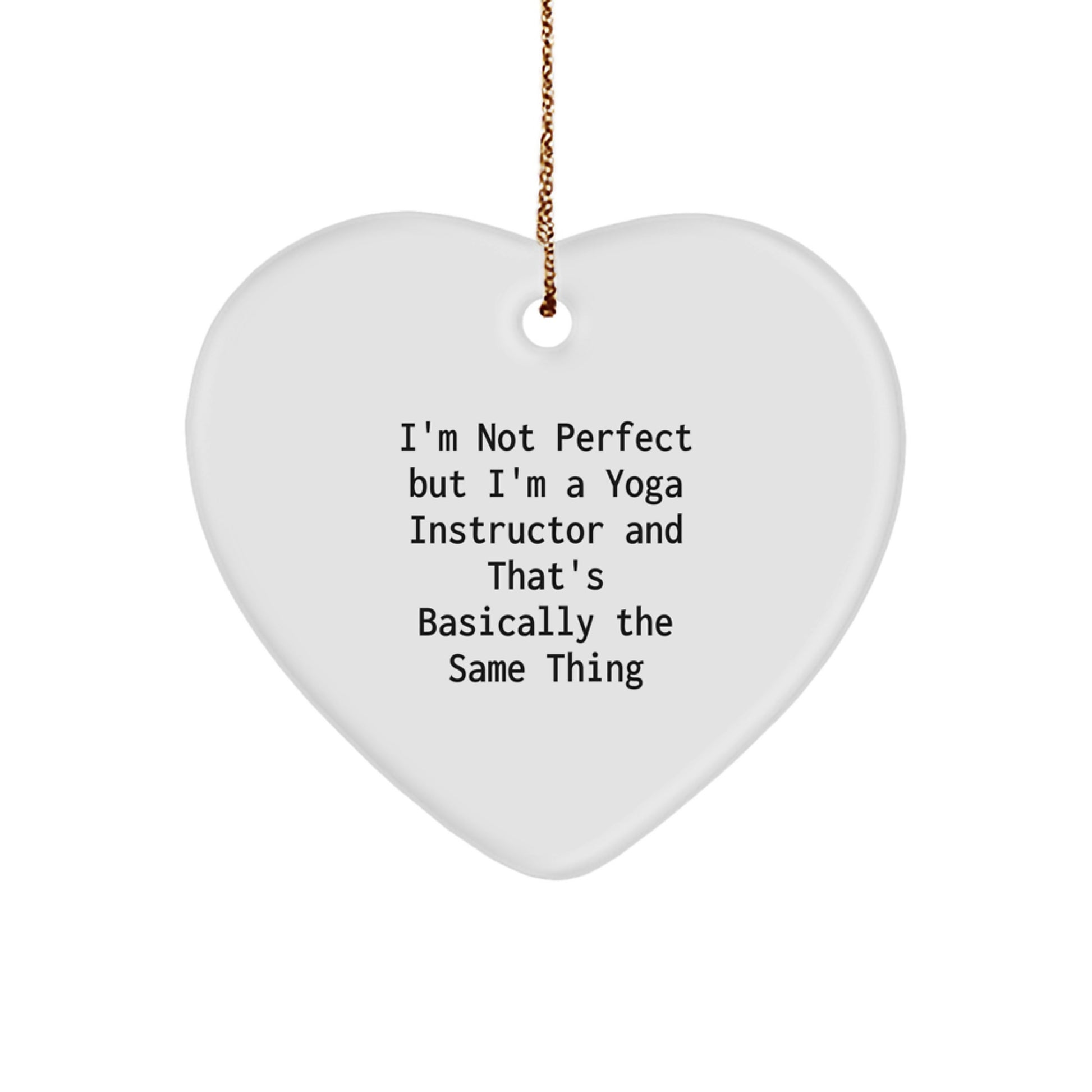 Funny Yoga Instructor Gifts from Friends for Yoga Instructors - Heart Ornament for Christmas Unique Gifts - Image 1