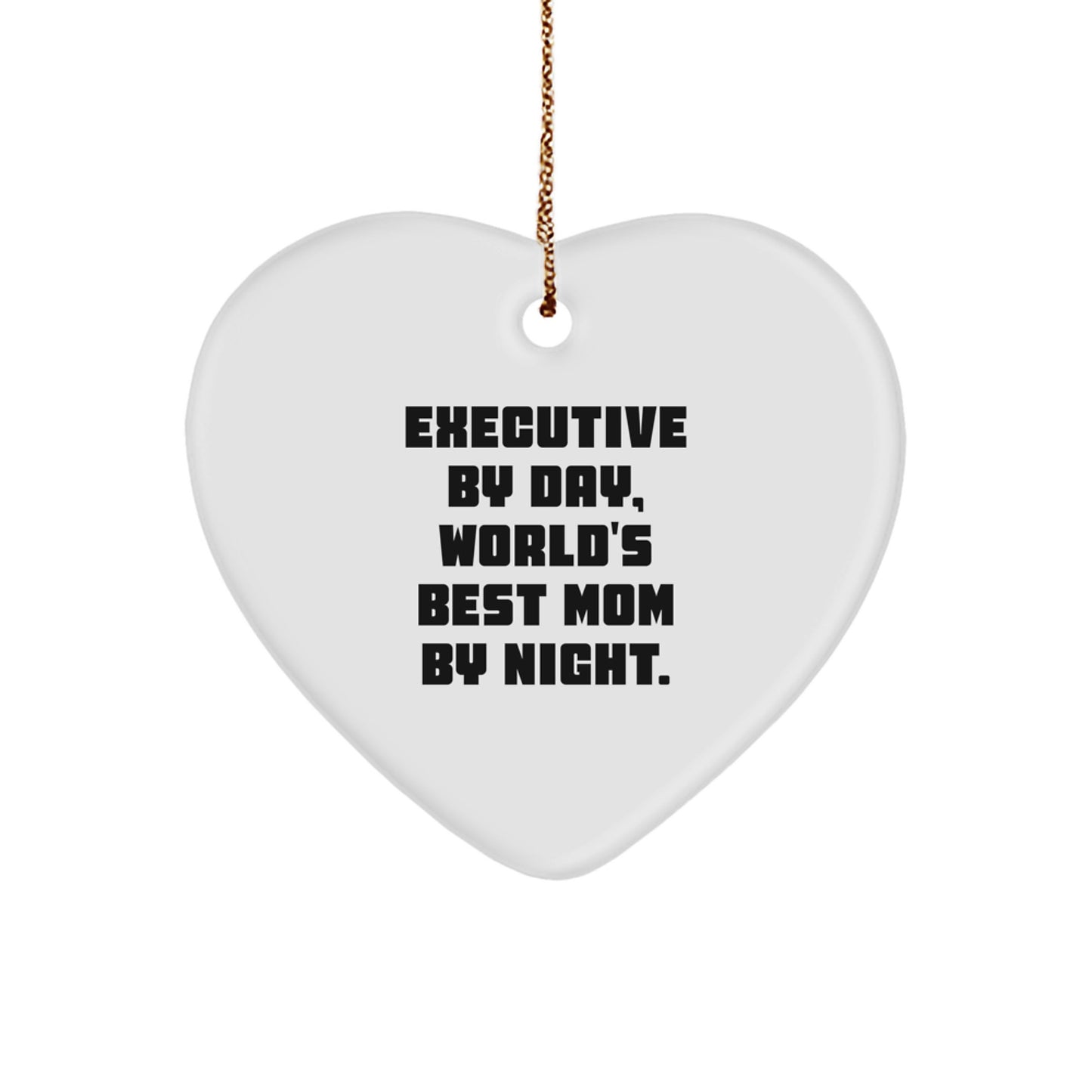 Executive Heart Ornament Gifts from Friends for World's Best Mom - Image 1