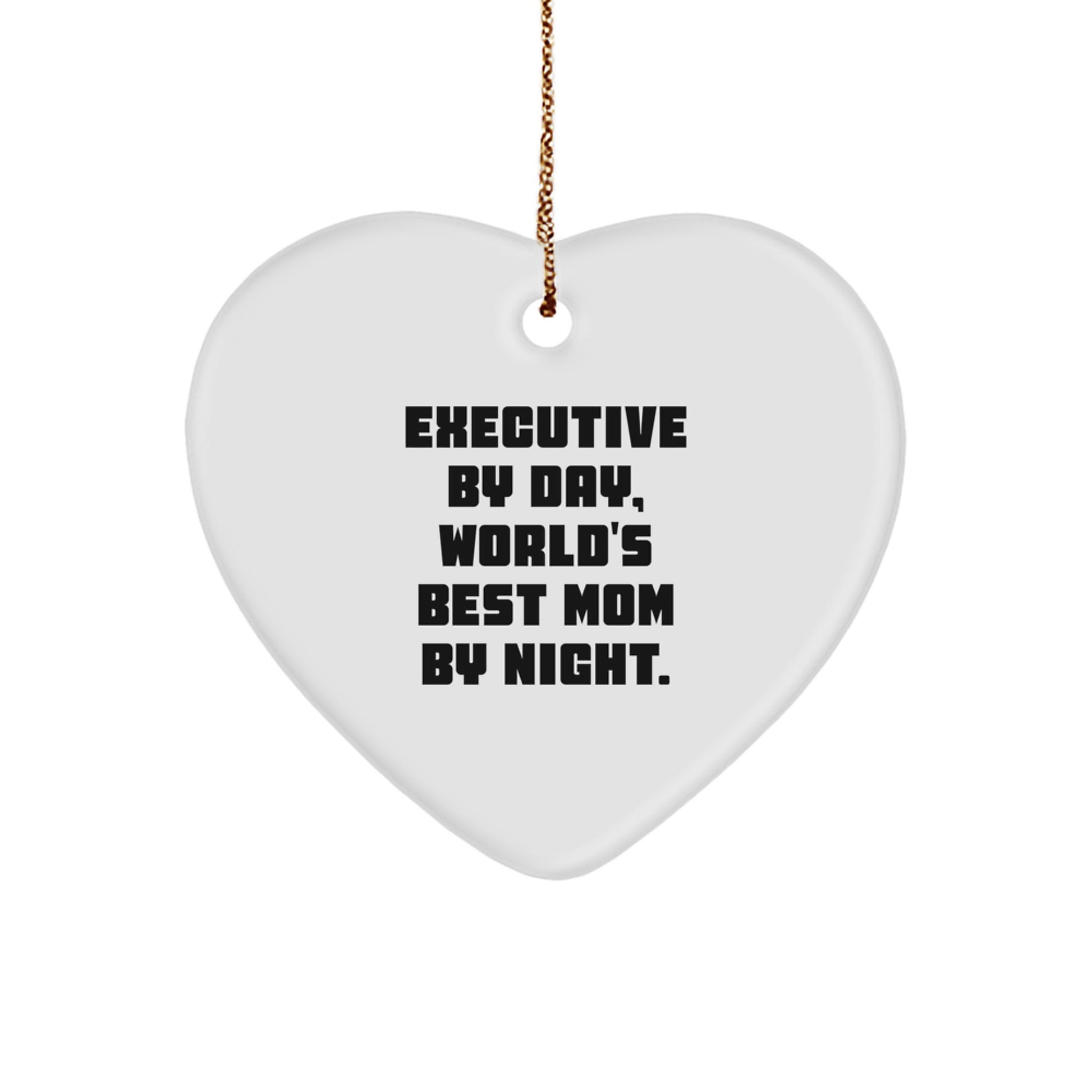 Executive Heart Ornament Gifts from Friends for World's Best Mom - Image 1
