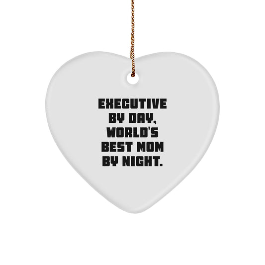 Executive Heart Ornament Gifts from Friends for World's Best Mom - Image 1