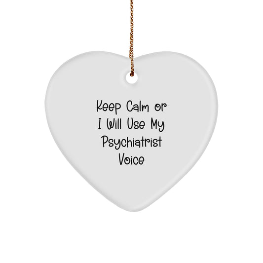 Funny Psychiatrist Heart Ornament Gifts from Men to Women Coworkers Friends Family Christmas Unique Presents - Image 1
