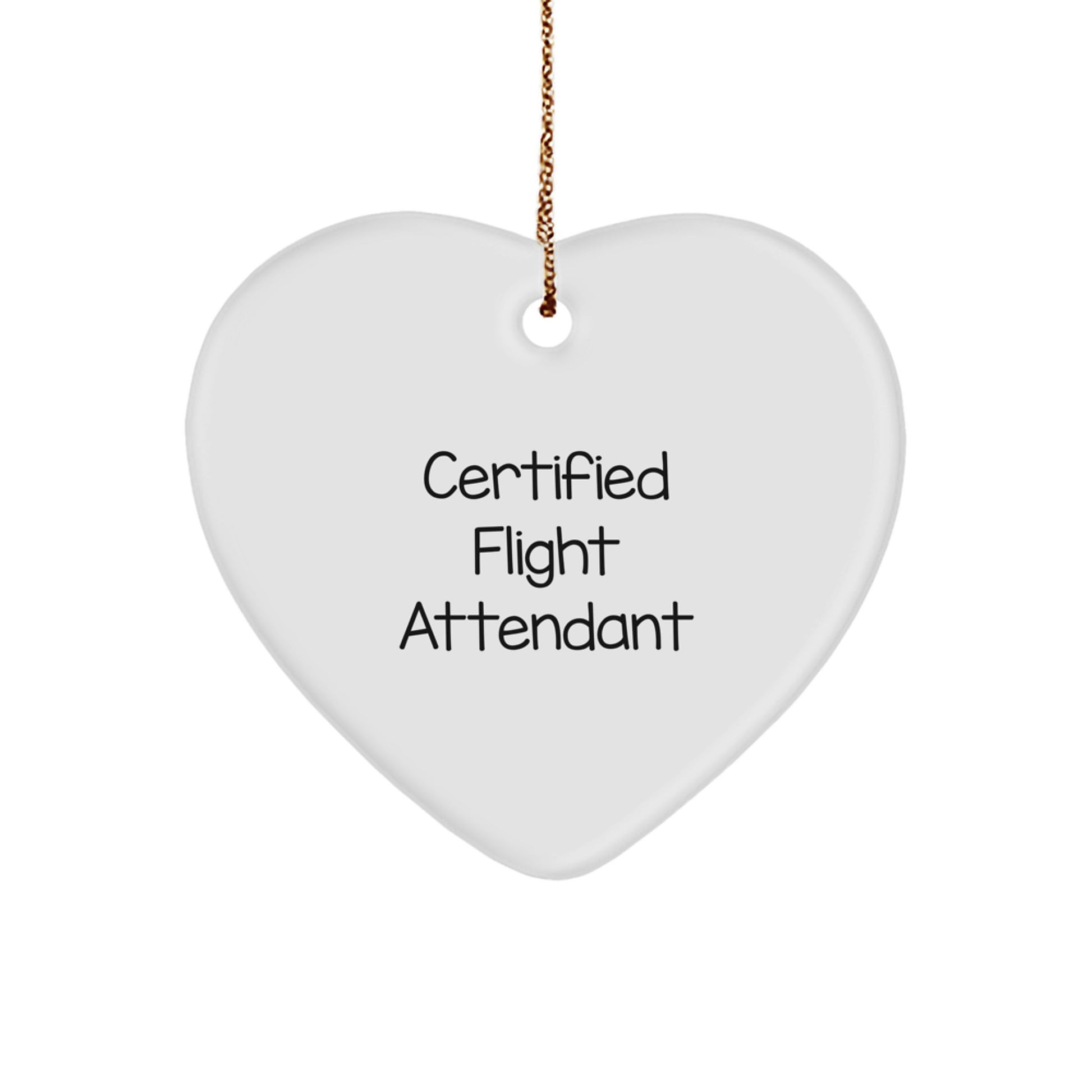 Funny Gift for Flight Attendants | Heart Ornament from Friends for Christmas Unique Gifts - Image 1