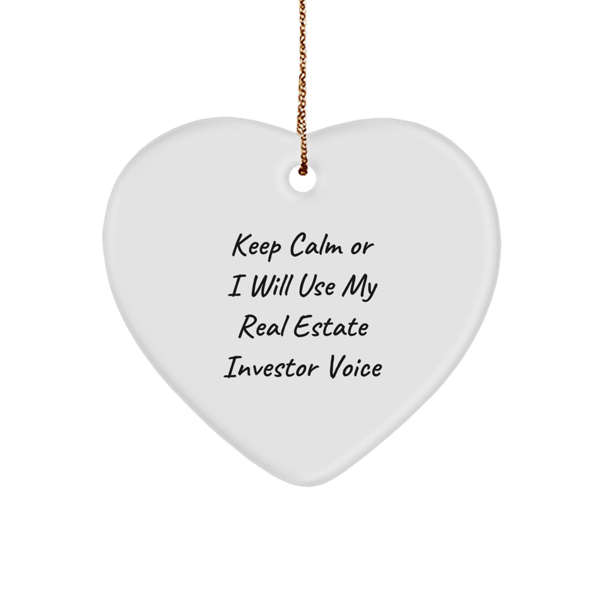 Funny Real Estate Investor Gifts from Friends to Keep Calm Christmas Unique Ornaments - Image 1