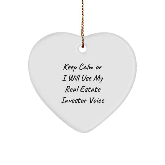 Funny Real Estate Investor Gifts from Friends to Keep Calm Christmas Unique Ornaments - Image 1