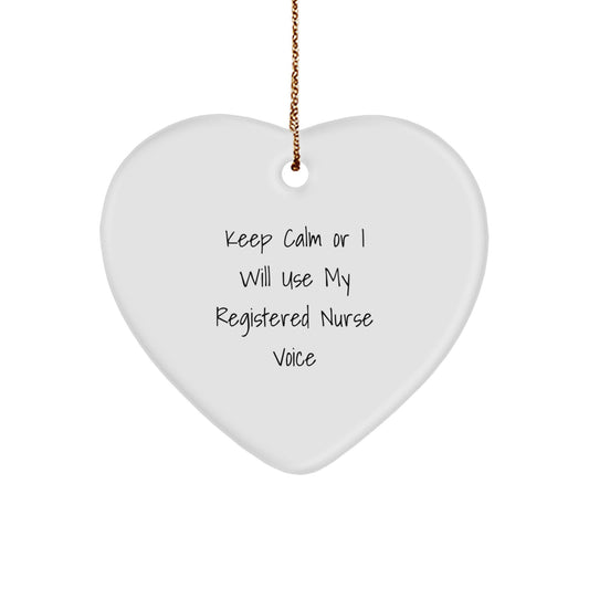 Funny Registered Nurse Gifts, Heart Ornaments for Christmas Unique Gifts from Family, Coworkers, Friends to Men, Women, Registered Nurses - Image 1