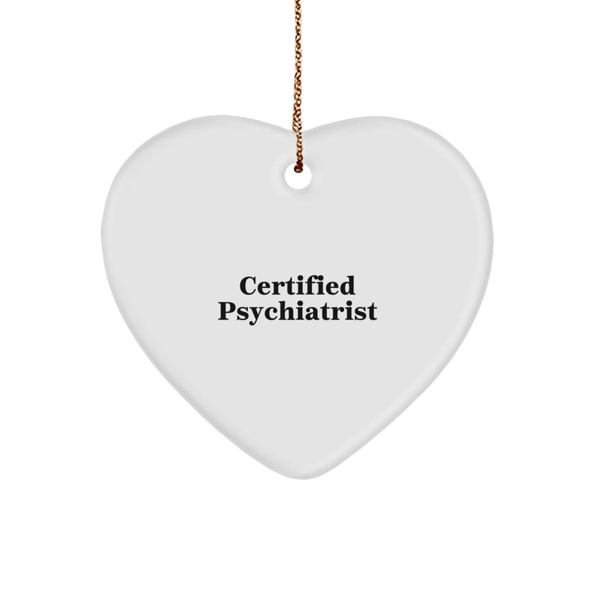 Funny Gifts from Men to Psychiatrist, Certified Heart Ornament for Christmas, 'You're a-maze-ing!' Quote, Heart Shaped, 2.75'' tall, 0.5 oz, Durable MDF with High-Gloss Finish - Image 1