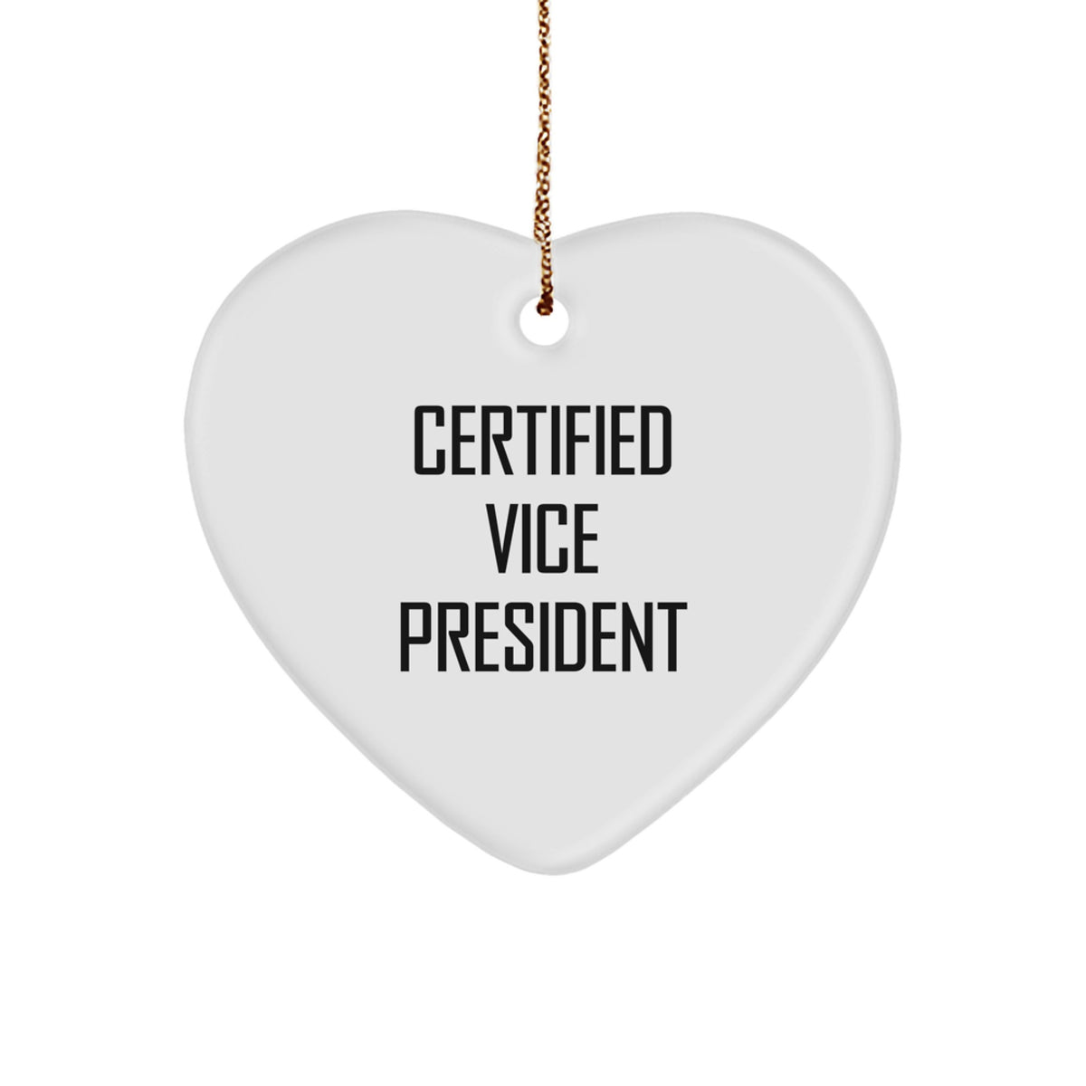 Funny Vice President Gifts from Friends, Unique Heart Ornament for Vice President Men, Christmas Unique Gifts - Image 1